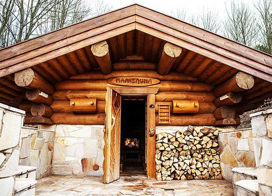 Log cabin sauna